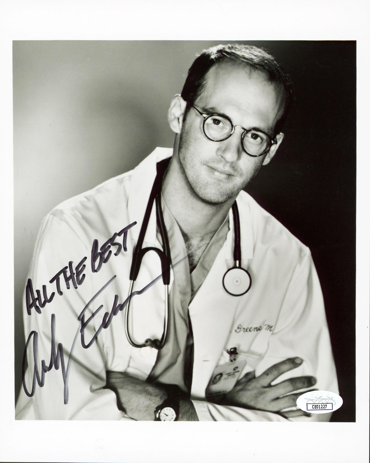 Anthony Edwards ER "All The Best" Authentic Signed 8x10 Photo JSA #CE01227
