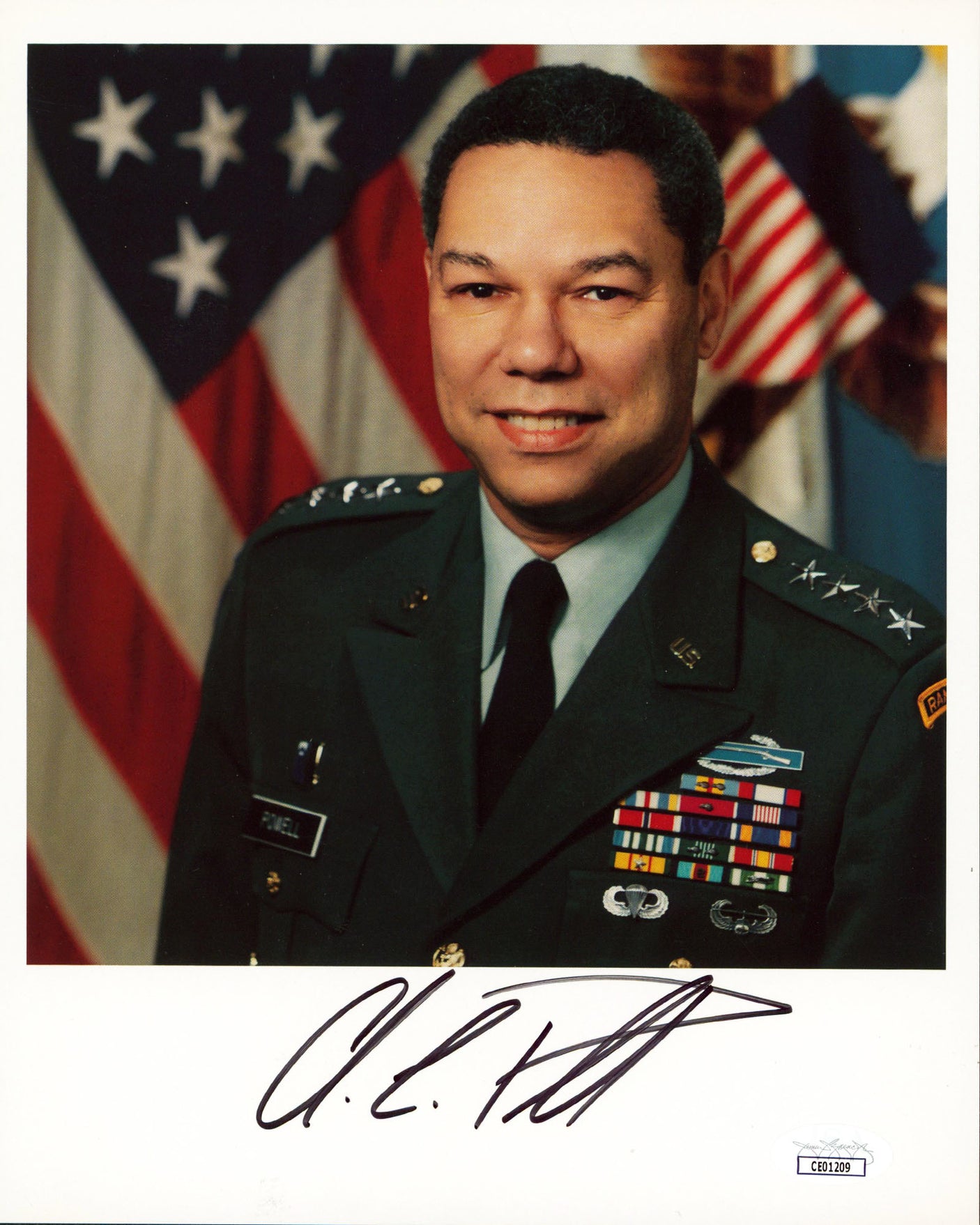 Colin Powell Former United States Secretary of State Signed 8x10 Photo JSA