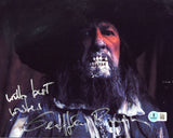 Geoffrey Rush Pirates Caribbean "With Best Wishes" Signed 8x10 Photo BAS BS20927