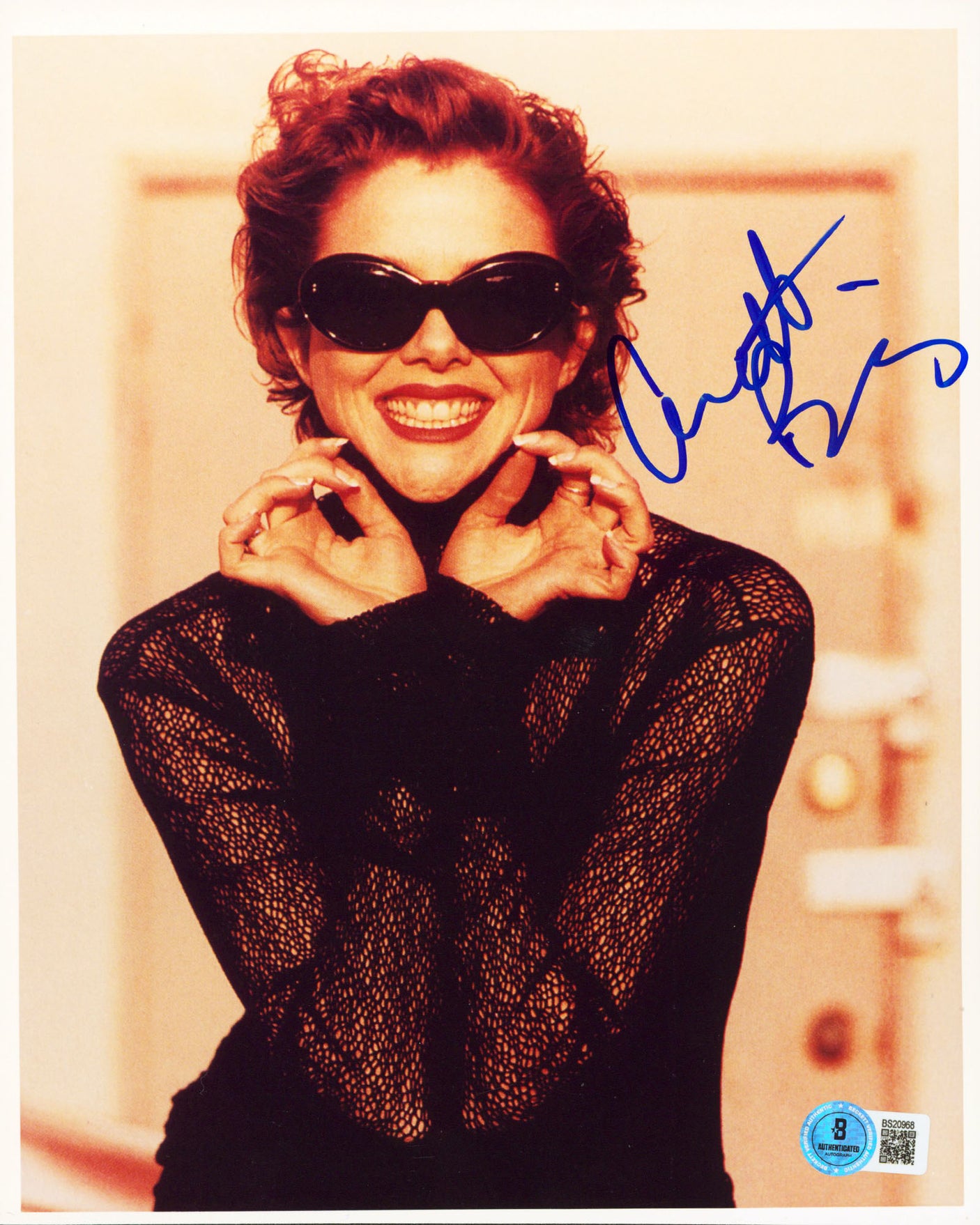 Annette Bening American Beauty Authentic Signed 8x10 Vertical Photo BAS #BS20968