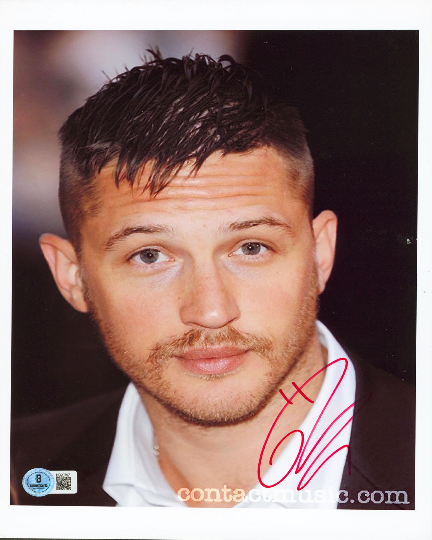 Tom Hardy Mad Max: Fury Road Authentic Signed Photo 8.25x11.5 BAS #BS20797