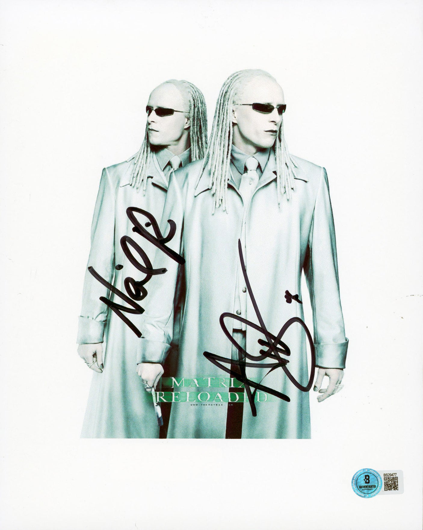 Adrian & Neil Rayment The Matrix Reloaded Signed 8.5x11 Photo BAS #BS29477
