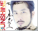Hiroyuki Sanada Sunshine "To Melanie" Authentic Signed 8.5x11 Photo BAS #BS29218