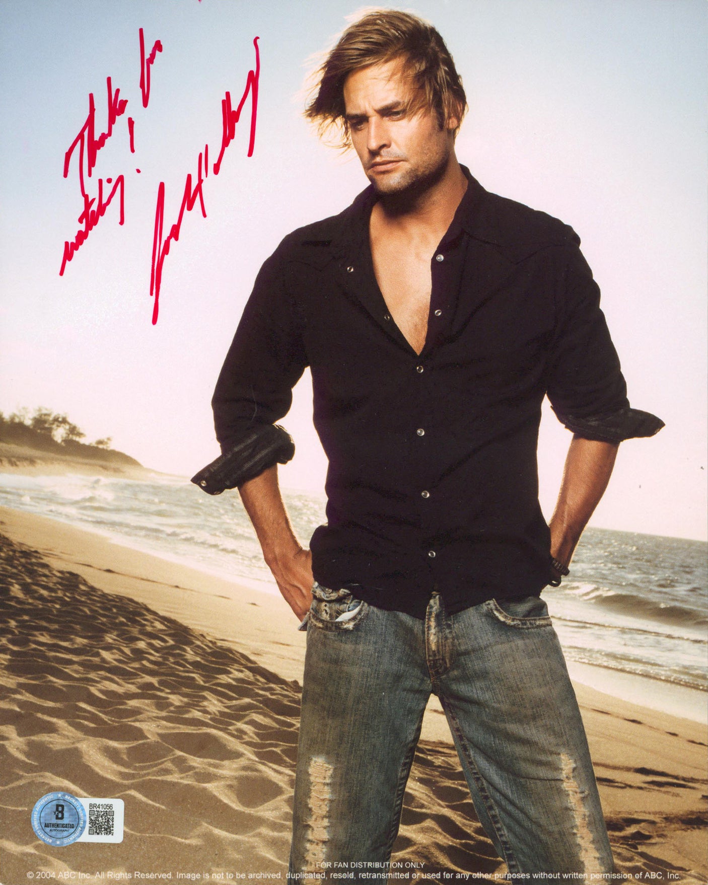 Josh Holloway LOST "Thanks For Watching!" Authentic Signed 8x10 Photo BASBR41056