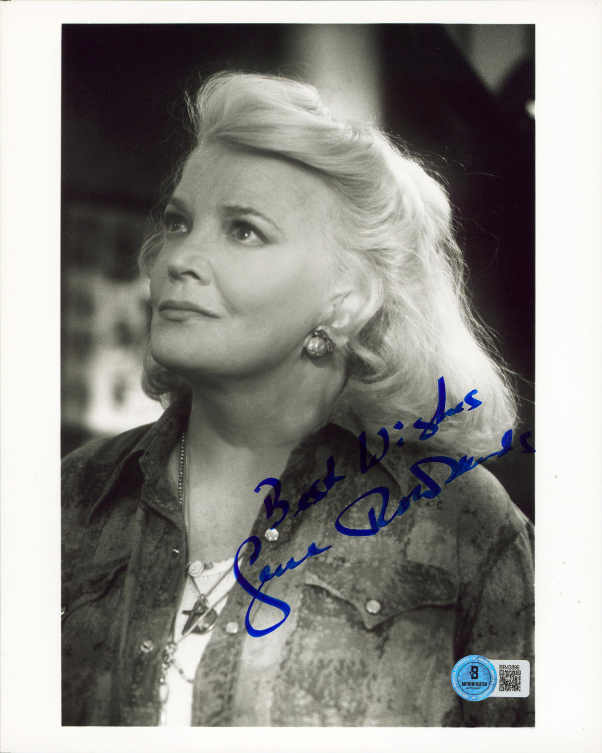Gena Rowlands The Notebook "Best Wishes" Authentic Signed 8x10 Photo BAS BR43896