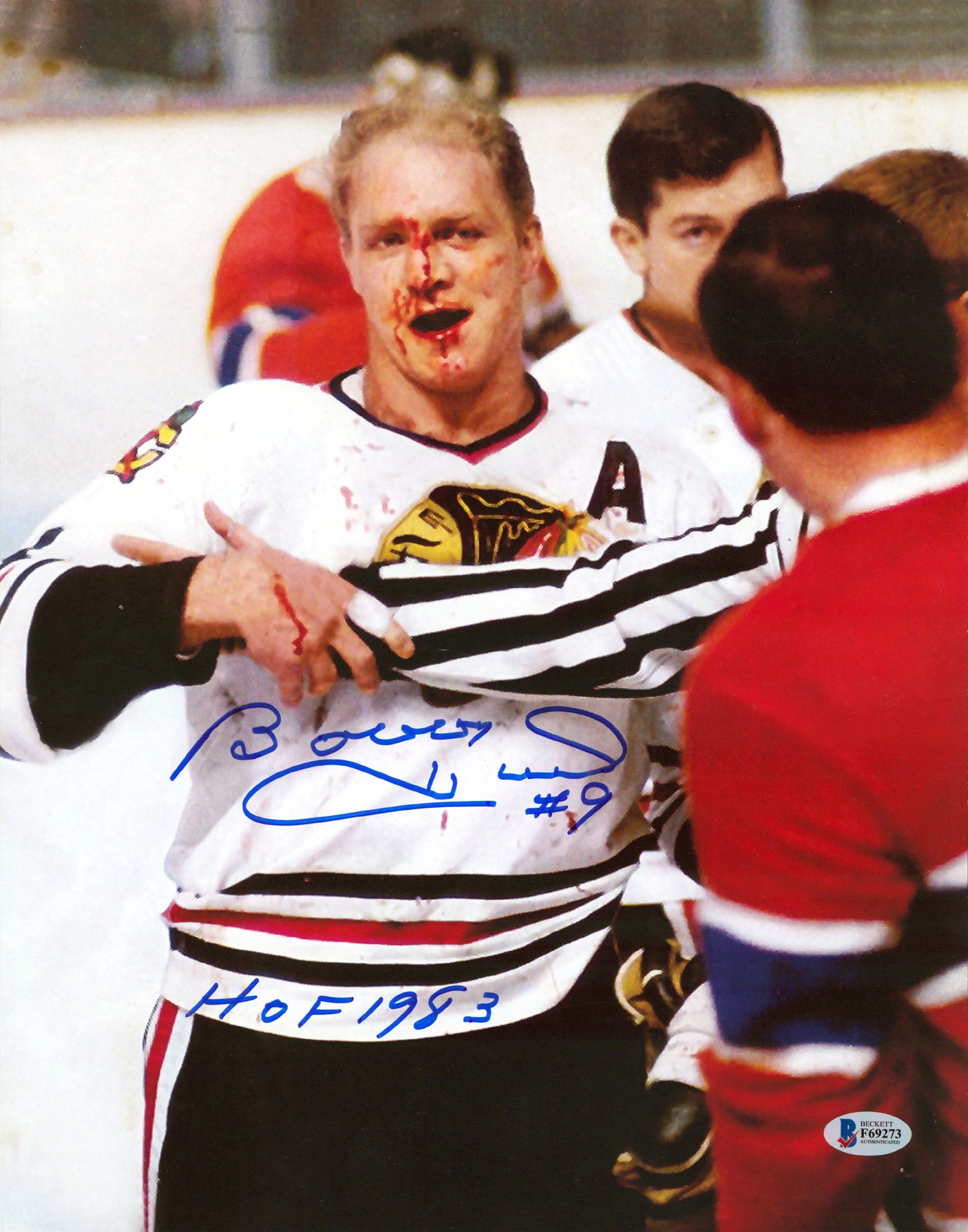 Blackhawks Bobby Hull "HOF 1983" Authentic Signed 11x14 Vertical Photo BAS