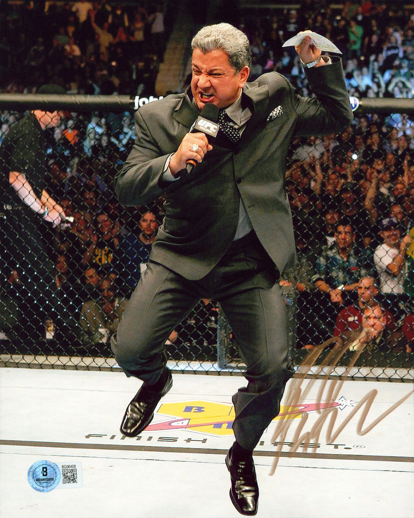 MMA Bruce Buffer Authentic Signed 8x10 Vertical Photo Autographed BAS 3