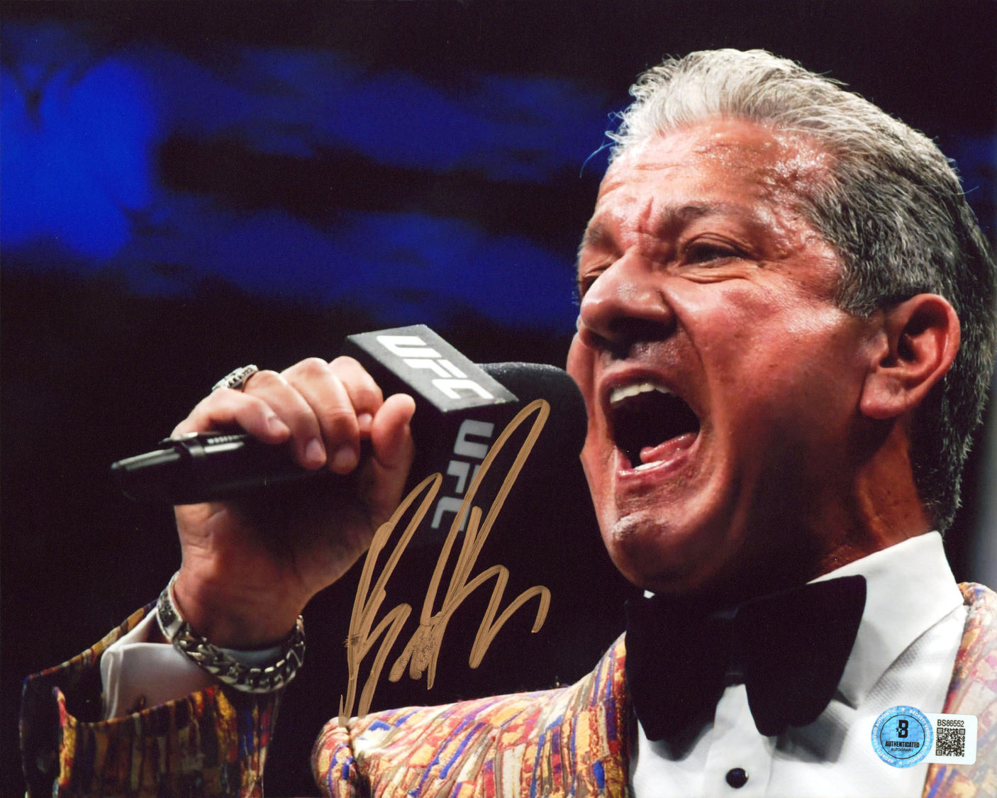 MMA Bruce Buffer Authentic Signed 8x10 Horizontal Photo Autographed BAS 4