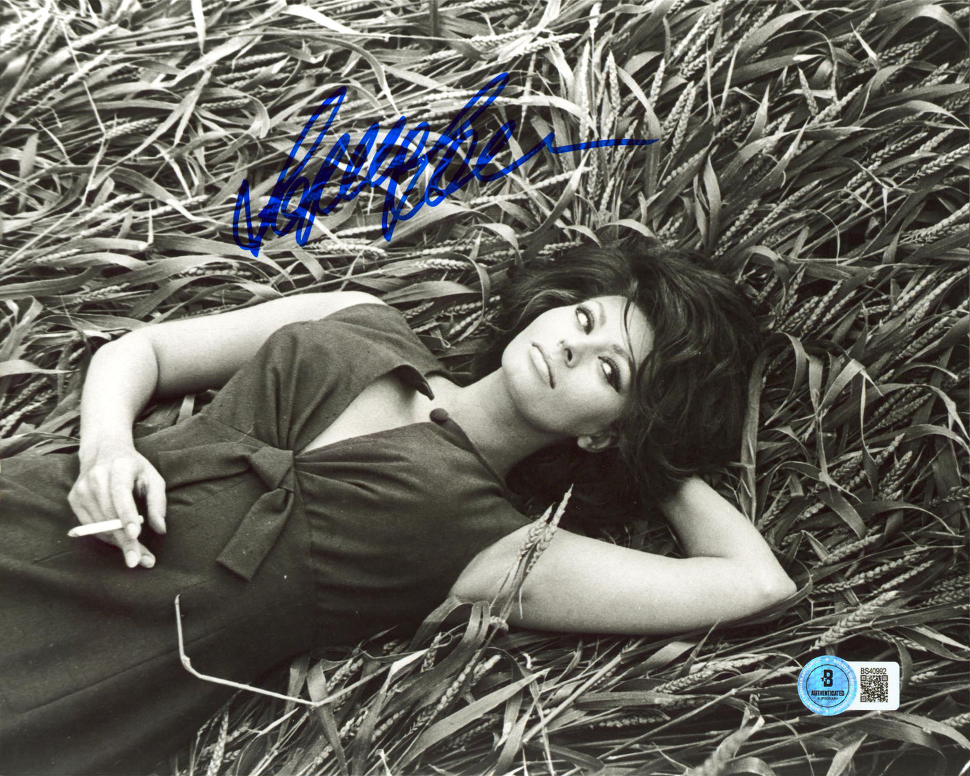 Sophia Loren Two Women Authentic Signed 8x10 Horizontal Photo BAS #BS40992