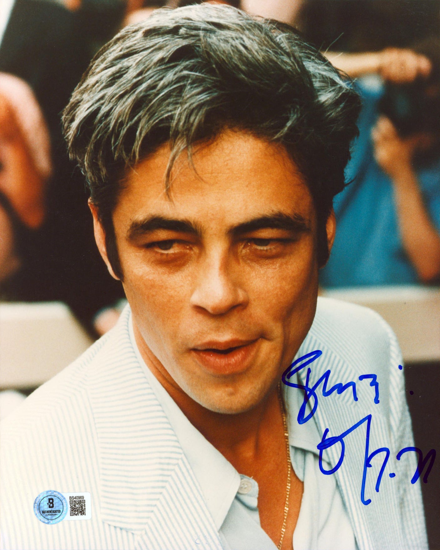 Benicio del Toro The Phoenician Scheme Authentic Signed 8x10 Photo BAS #BS40969
