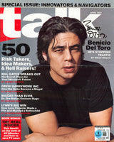 Benicio del Toro Authentic Signed Talk Magazine Cover April 2001 BAS #BS40970