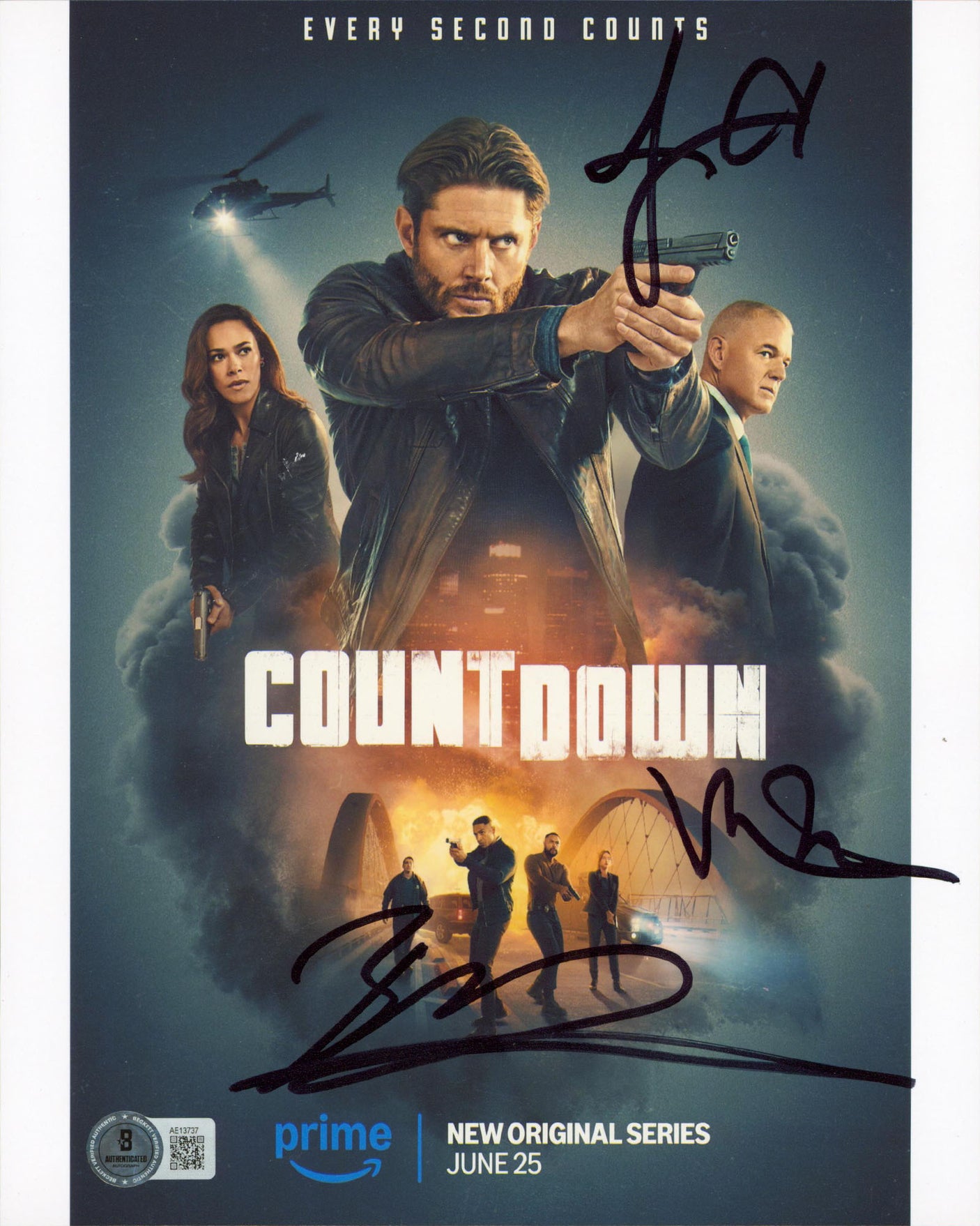 Countdown (3) Camacho, McCartha & Yasinski Signed 8x10 Photo BAS AE13737