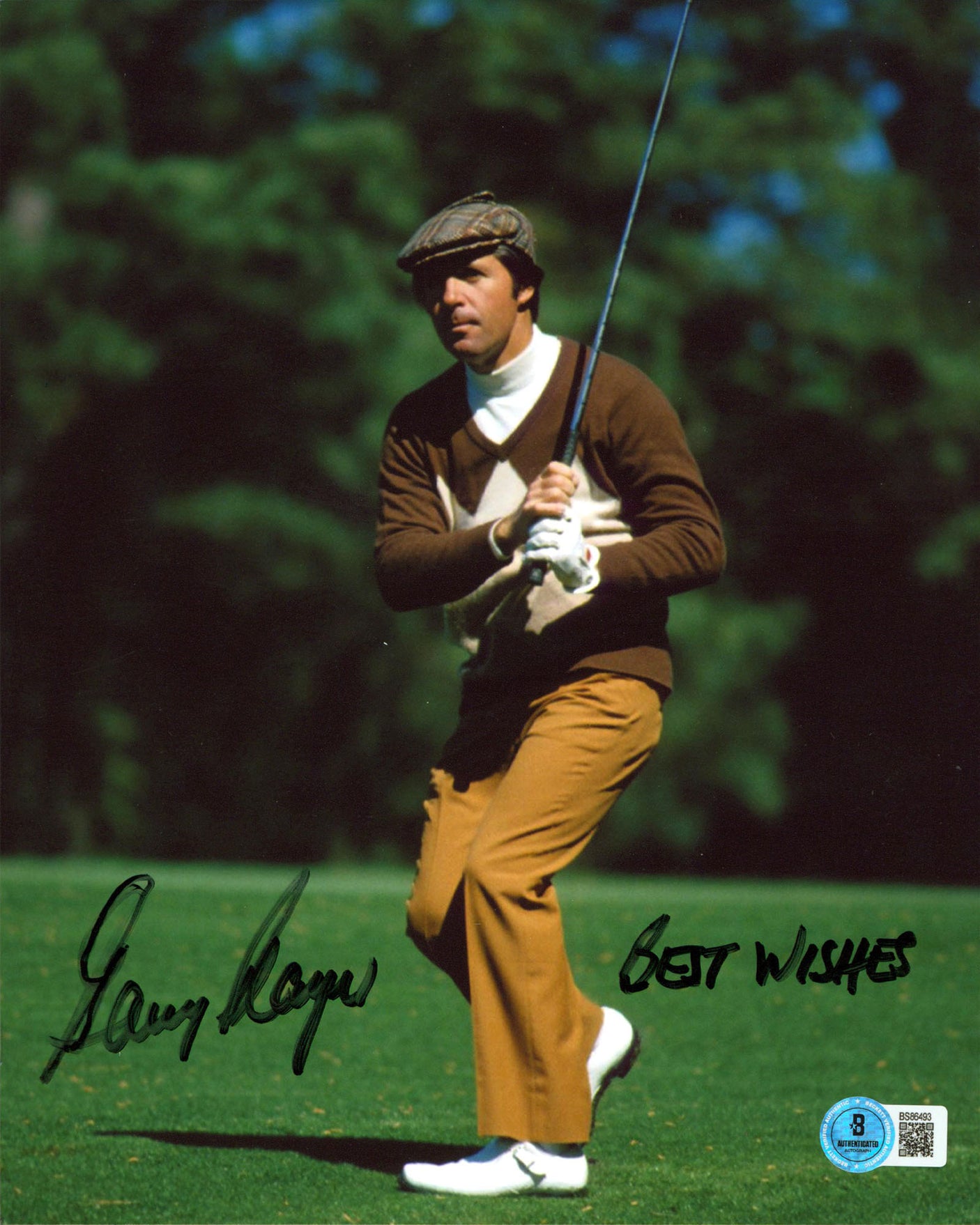 Gary Player "Best Wishes" Authentic Signed 8x10 Vertical Photo BAS #BS86493