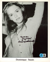 Dominique Swain Lolita "Thanks For The Photos!" Signed 8x10 Photo BAS #BS20824