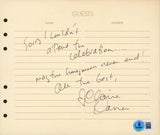 Claire Danes Home for the Holidays Signed 7x8.5 Personal Letter BAS #BS29259