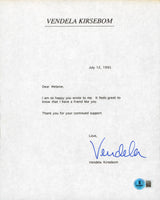 Vendela Kirsebom Supermodel Authentic Signed 8.5x11 Letter BAS #BS29256