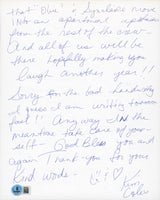 Kim Cole Living Single Authentic Signed 8.5x11 Handwritten Letter BAS #BS29254