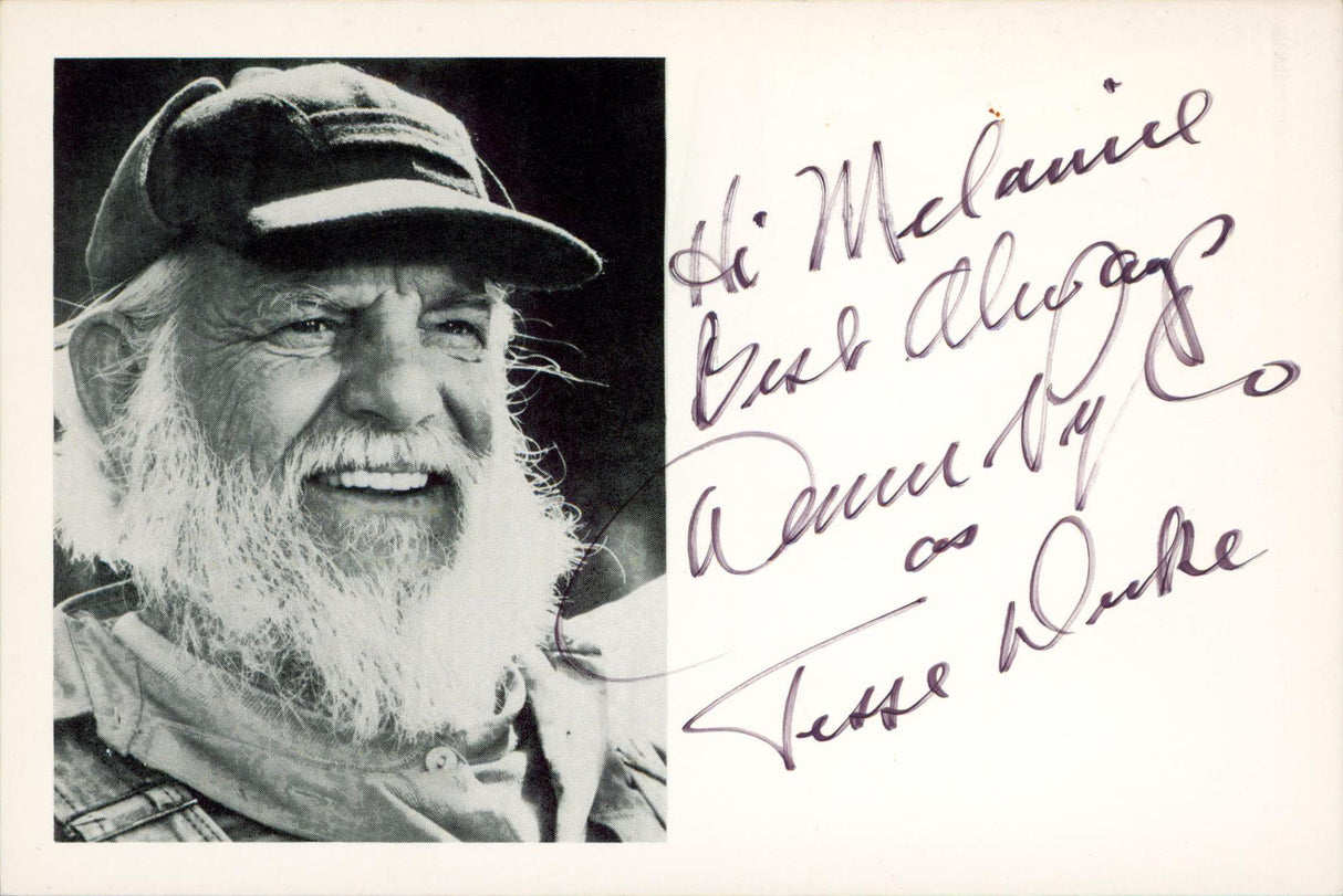 Denver Pyle The Dukes Of Hazzard "Best Always" Signed 4x6 Photo BAS #BS29274