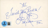 Richard Simmons "I Wish You Health" Authentic Signed 3x5 Index Card BAS #BS29313