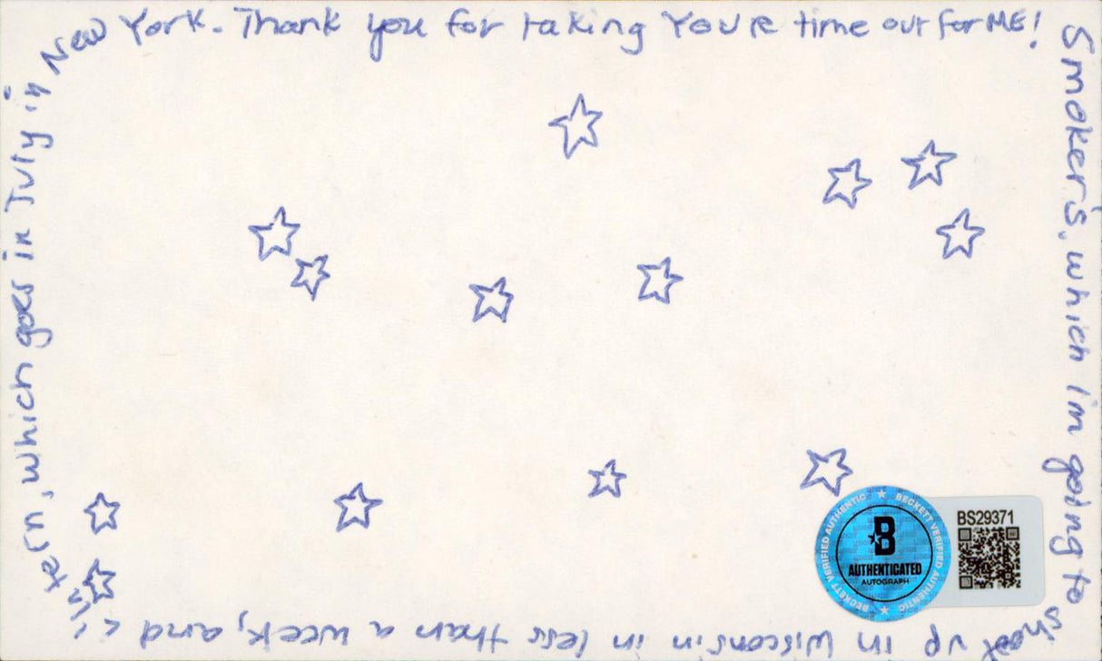 Dominique Swain Lolita Authentic Signed 3x5 Index Card Autographed BAS #BS29371