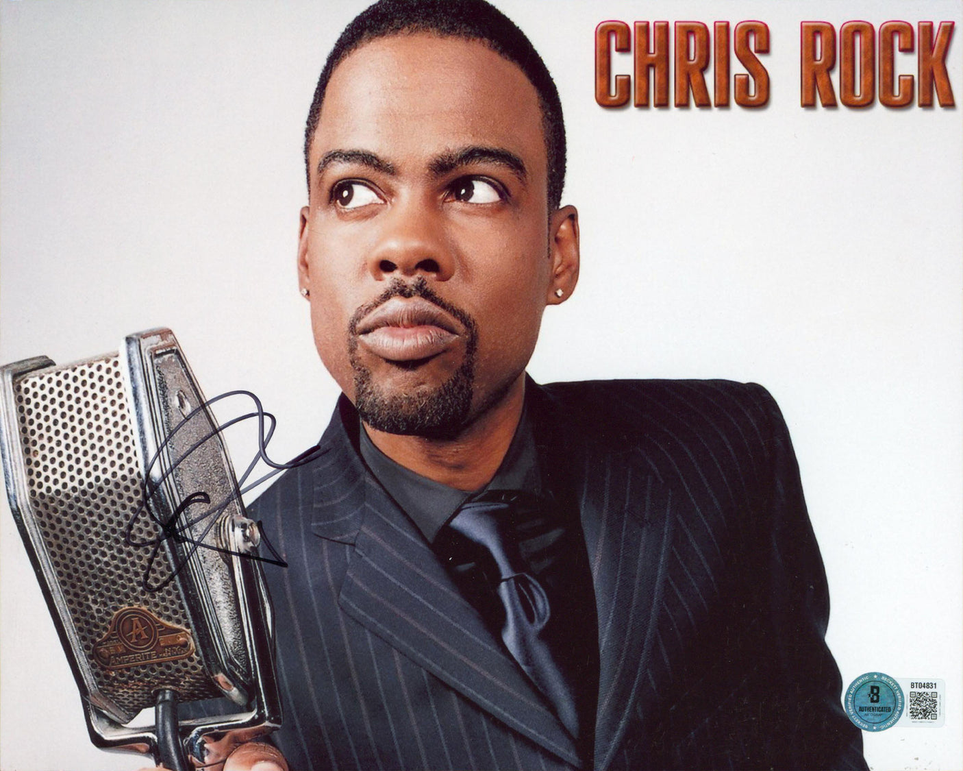 Chris Rock Comedian & Actor Authentic Signed 8x10 Horizontal Photo BAS #BT04831