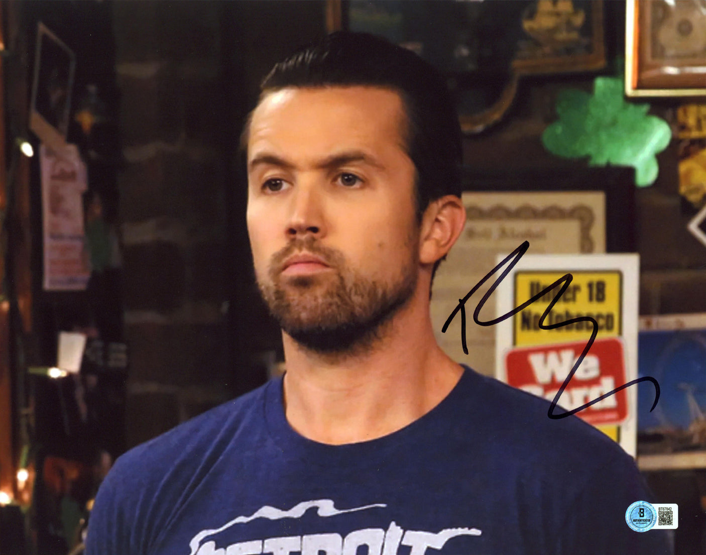 Rob McElhenney It's Always Sunny in Philadelphia Signed 11x14 Photo BAS #BT67842