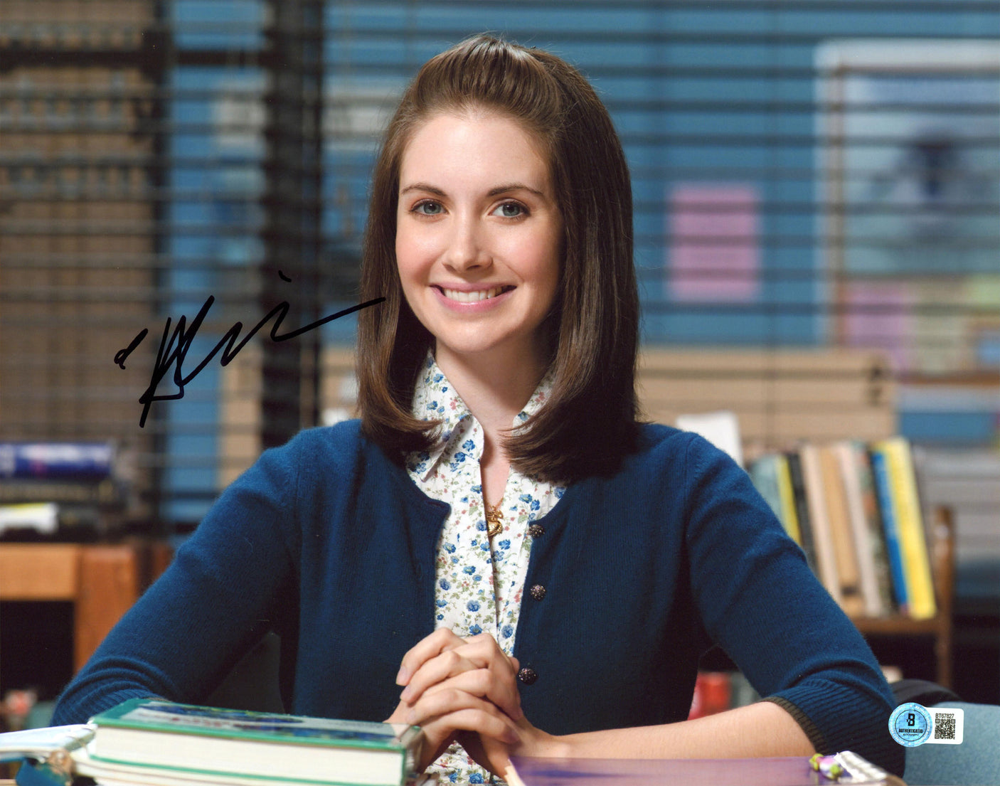 Alison Brie Community Authentic Signed 11x14 Vertical Photo BAS #BT67827