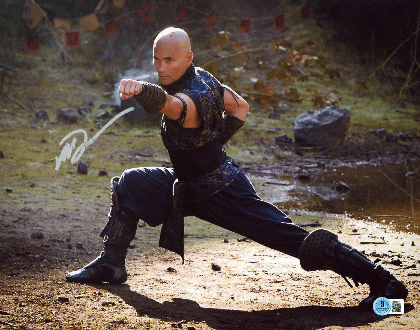 Mark Dacascos Mortal Kombat Authentic Signed 11x14 Horizontal Photo BAS #BT67812