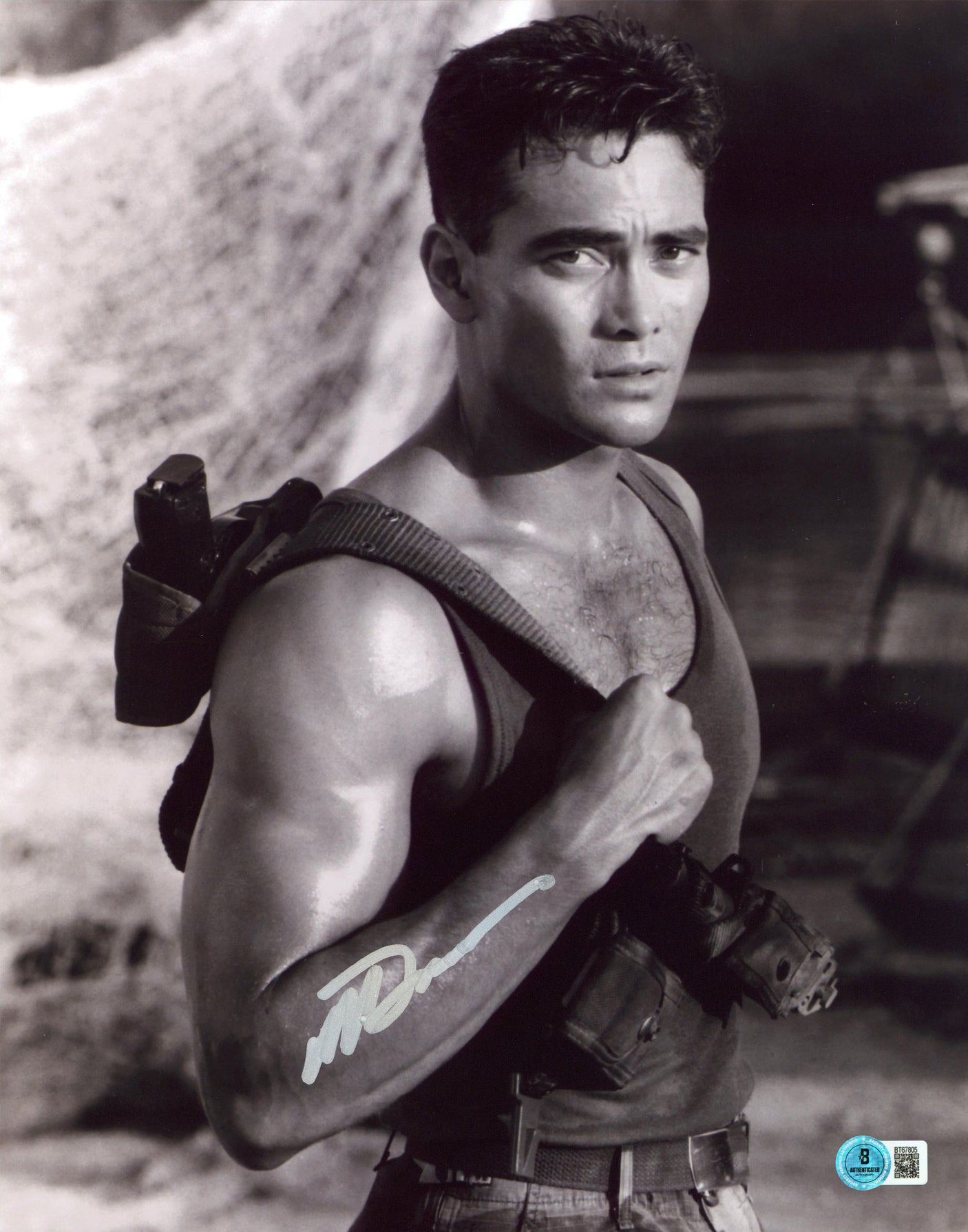 Mark Dacascos Only The Strong Authentic Signed 11x14 Vertical Photo BAS #BT67805