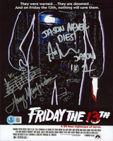 Ari Lehman & Harry Manfredini Friday The 13th Signed 8x10 Photo w/ Sketch BAS 1