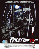 Ari Lehman & Harry Manfredini Friday The 13th Signed 8x10 Photo w/ Sketch BAS 1