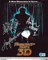 Ari Lehman & Harry Manfredini Friday The 13th Signed 8x10 Photo w/ Sketch BAS 4