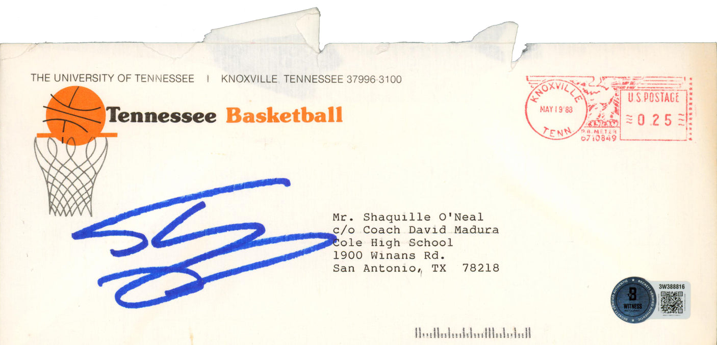 Shaquille O'Neal Signed 1988 University of Tennessee Recruitment Letter BAS
