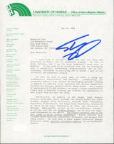 Shaquille O'Neal Signed 1988 University of Hawaii Recruitment Letter BAS
