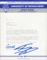 Shaquille O'Neal Signed 1988 Uni. Nevada-Reno Recruitment Envelope & Letter BAS
