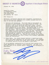 Shaquille O'Neal Signed 1988 University of Washington Recruitment Letter BAS