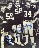 Steelers Andy Russell, Jack Lambert & Jack Ham Signed 8x10 Photo BAS #BM01813