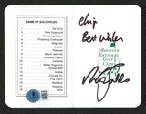 Nick Faldo Signed 3.25x4.75 Masters Augusta National Golf Club Scorecard BAS