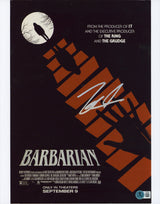 Zach Cregger Barbarian Authentic Signed 11x14 Vertical Photo BAS #BT03403