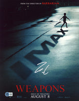 Zach Cregger Weapons Authentic Signed 11x14 Vertical Photo BAS #BT03402