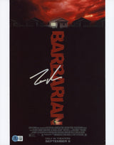 Zach Cregger Barbarian Authentic Signed 11x14 Vertical Photo BAS #BT03397