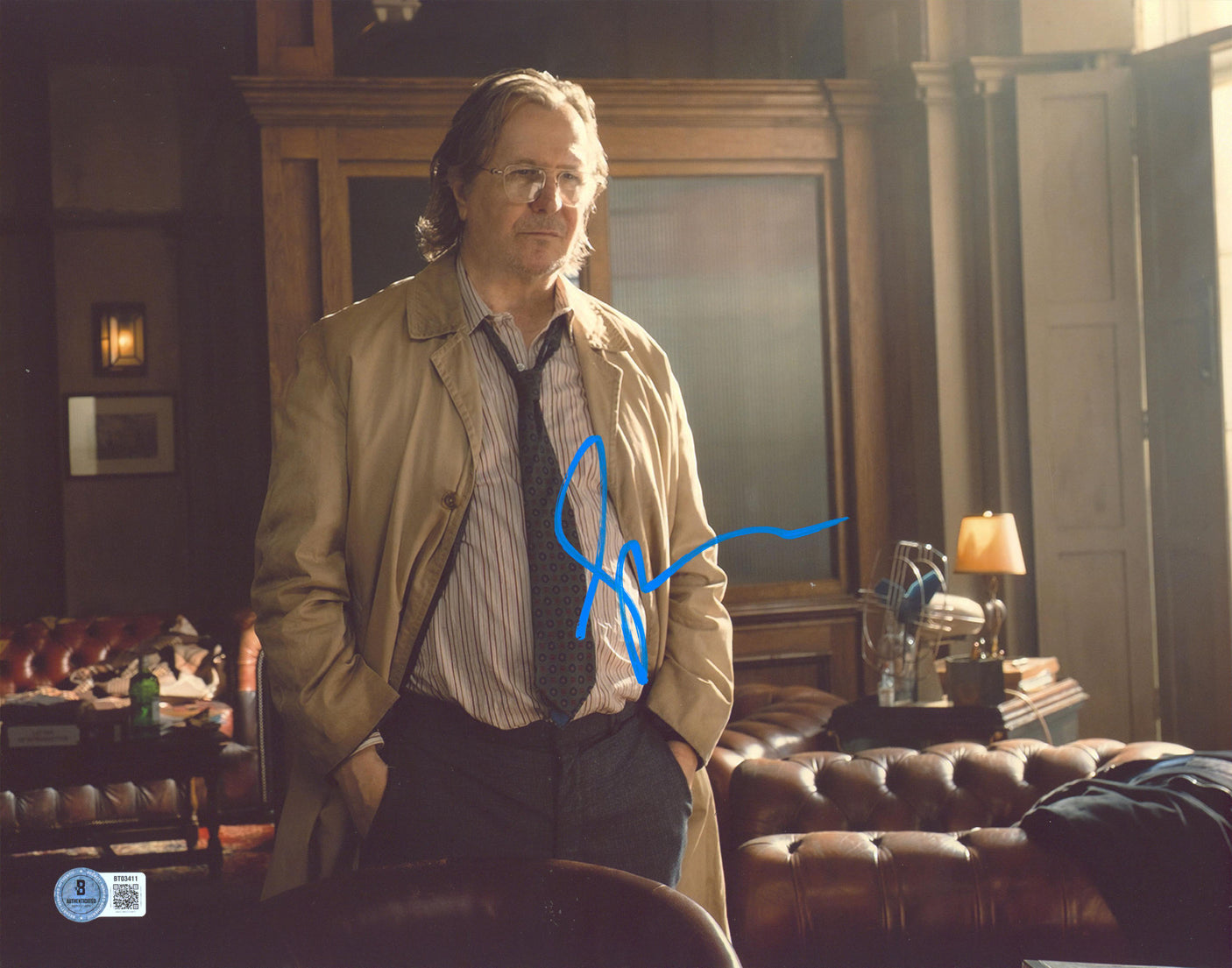 Gary Oldman Slow Horses Authentic Signed 11x14 Horizontal Photo BAS #BT03411