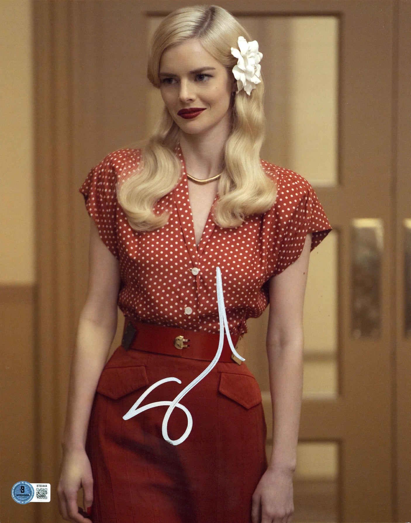 Samara Weaving Ready or Not Authentic Signed 11x14 Vertical Photo BAS #BT03444