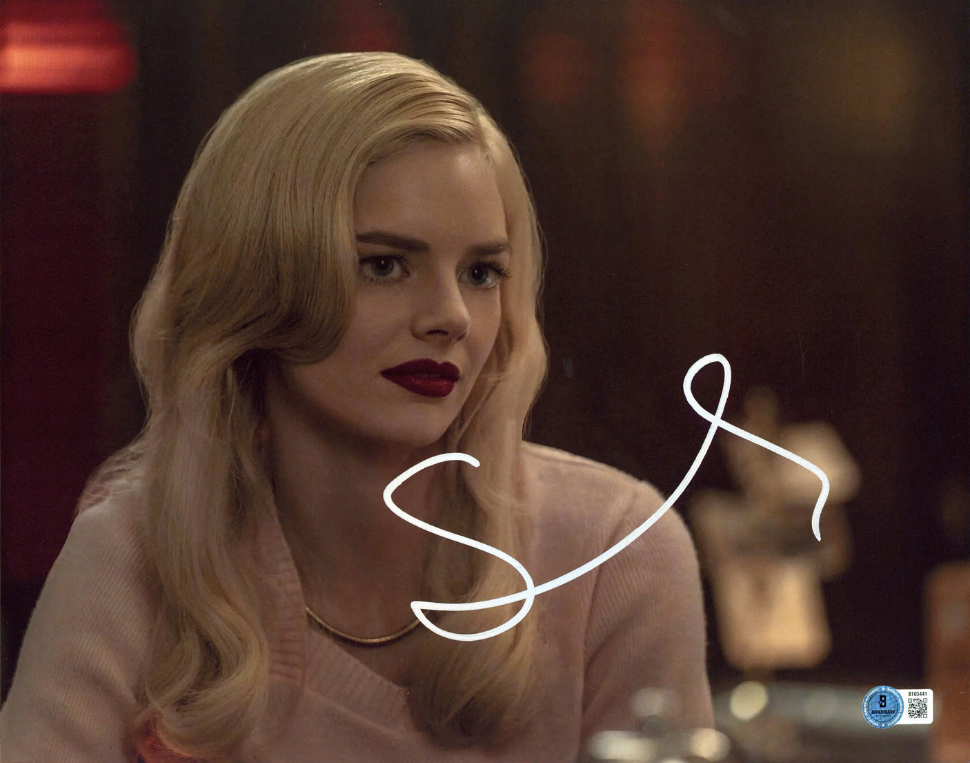 Samara Weaving Ready or Not Authentic Signed 11x14 Horizontal Photo BAS #BT03441