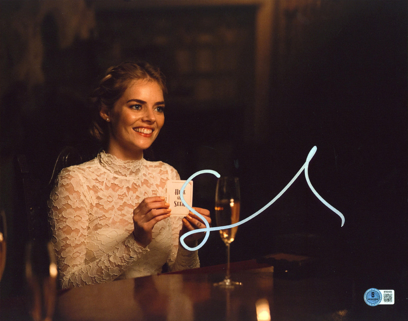 Samara Weaving Ready or Not Authentic Signed 11x14 Horizontal Photo BAS #BT03435