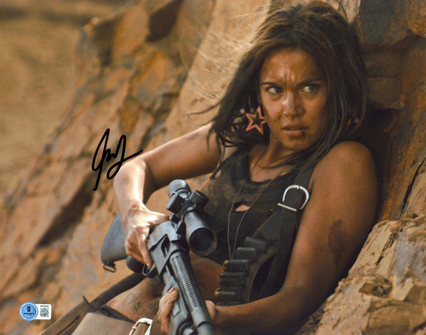 Matilda Lutz Revenge Authentic Signed 11x14 Horizontal Photo BAS #BT03453