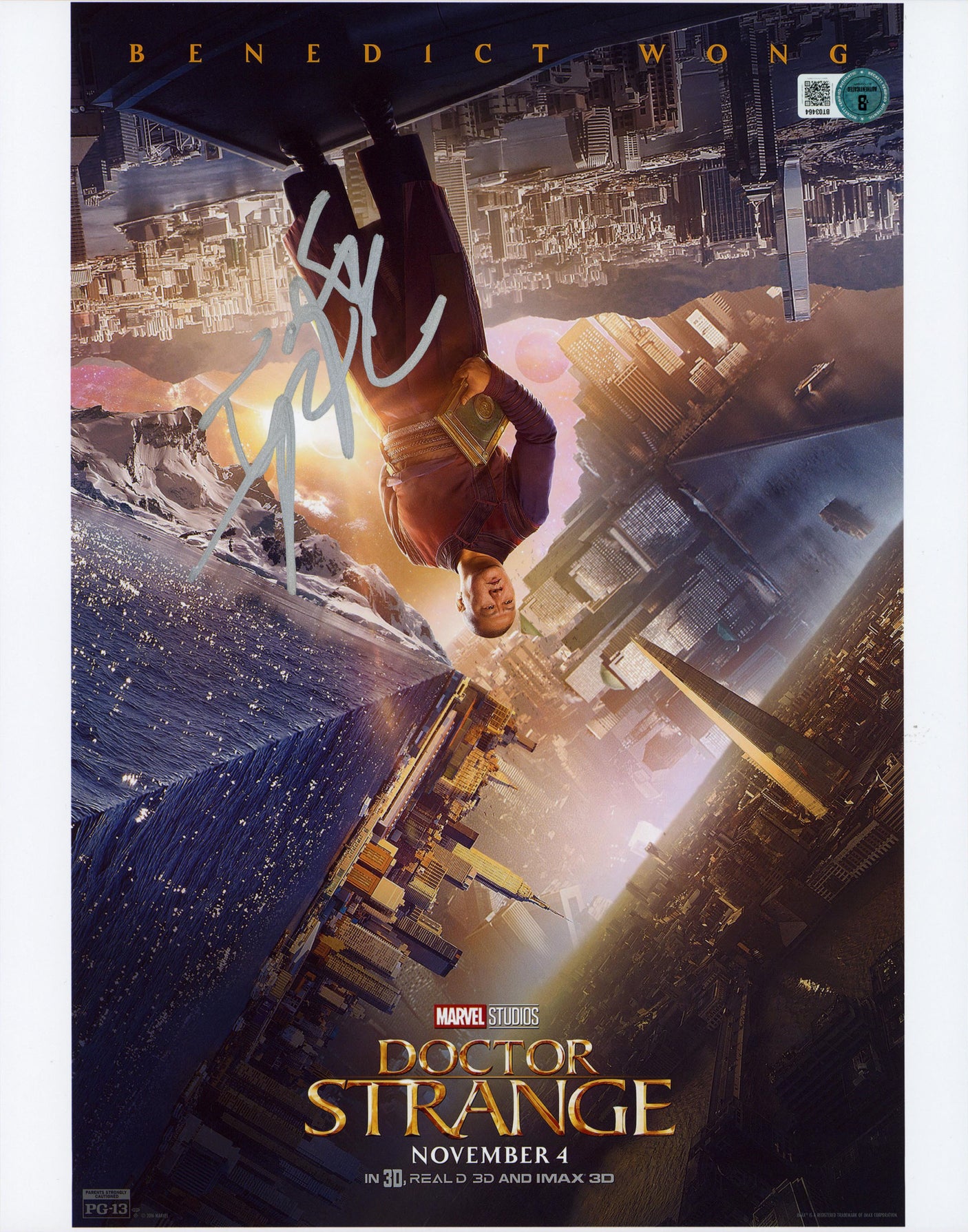 Benedict Wong Doctor Strange Authentic Signed 11x14 Vertical Photo BAS #BT03464