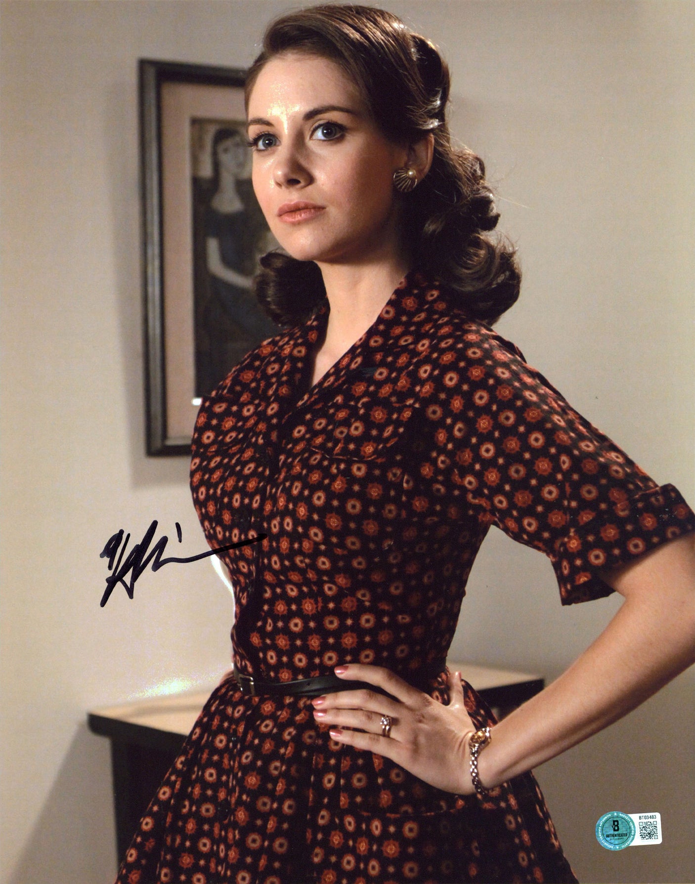 Alison Brie Mad Men Authentic Signed 11x14 Vertical Photo BAS #BT03483