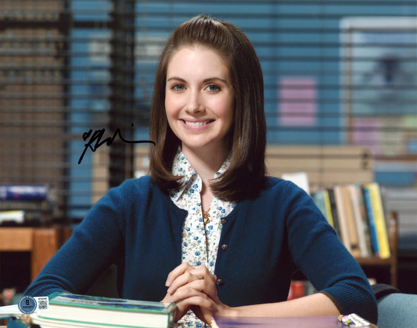 Alison Brie Community Authentic Signed 11x14 Horizontal Photo BAS #BT03488