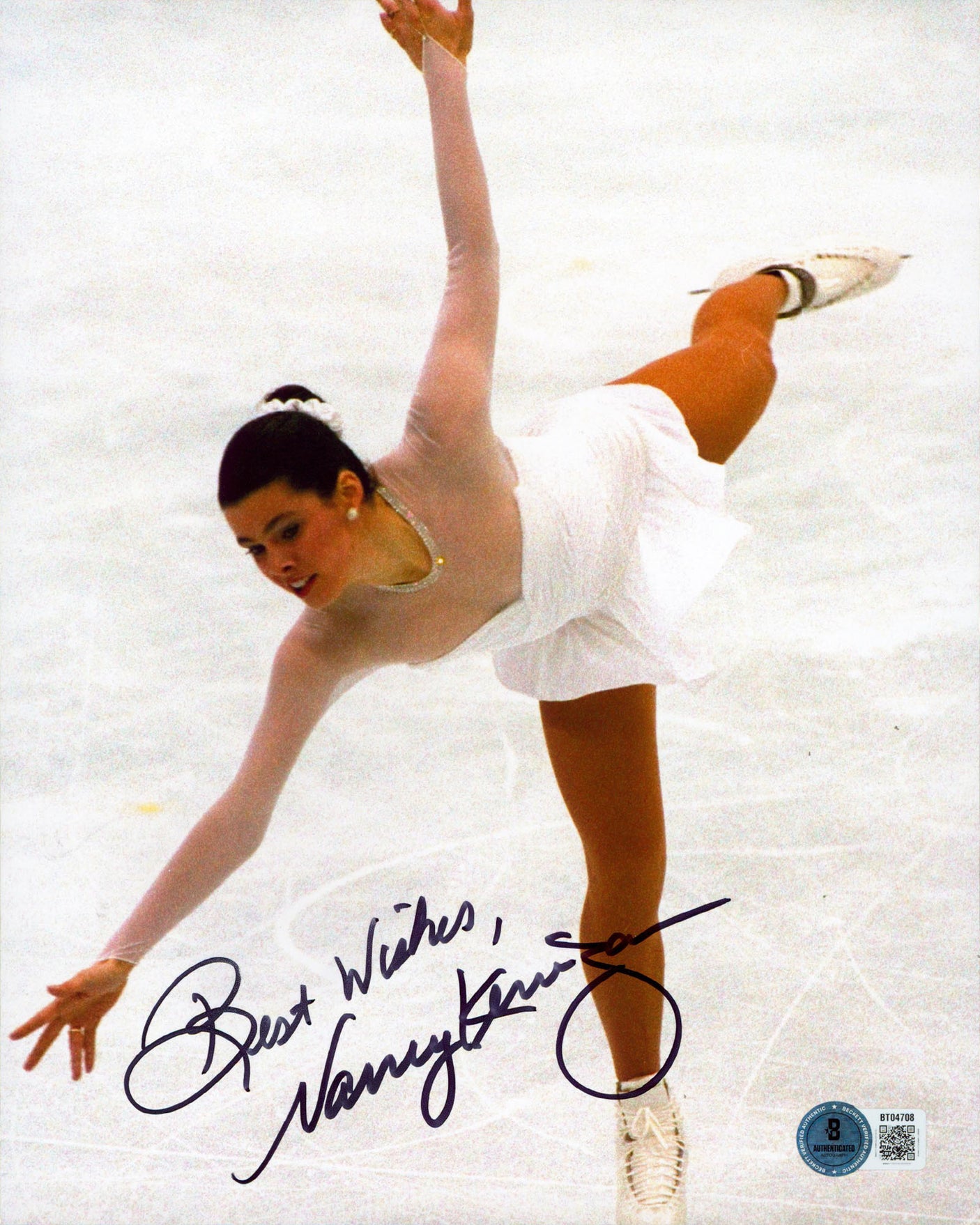 Nancy Kerrigan "Best Wishes" Authentic Signed 8x10 Vertical Photo BAS #BT04708